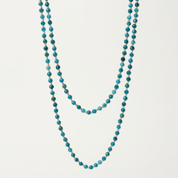Double Necklace | Apatite Faceted Crystal