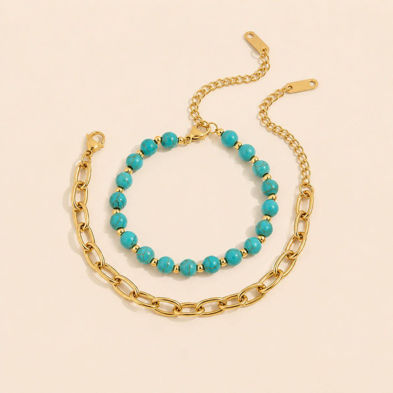 Turquoise Blue Bracelet Set