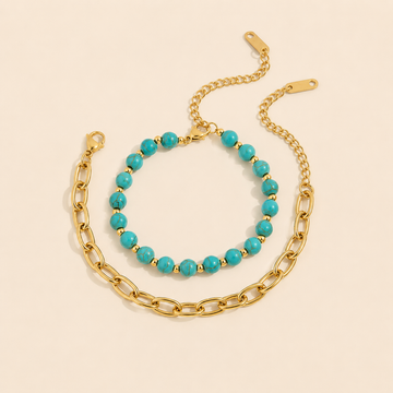 Turquoise Blue Bracelet Set