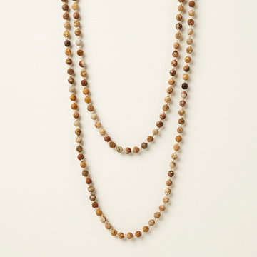 Double Necklace | Picture Jasper Faceted Crystal