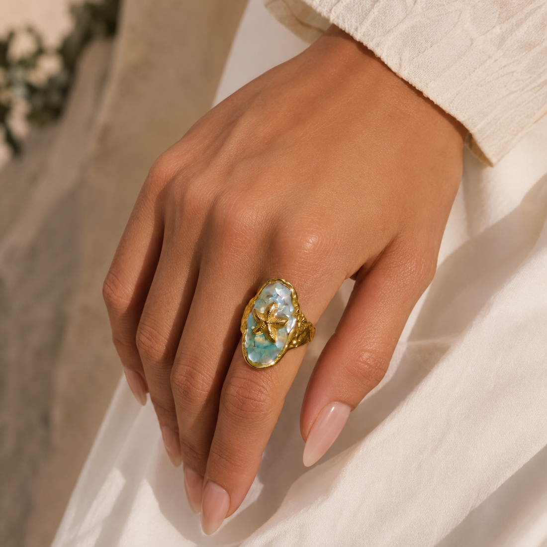 Tide Starfish Ring