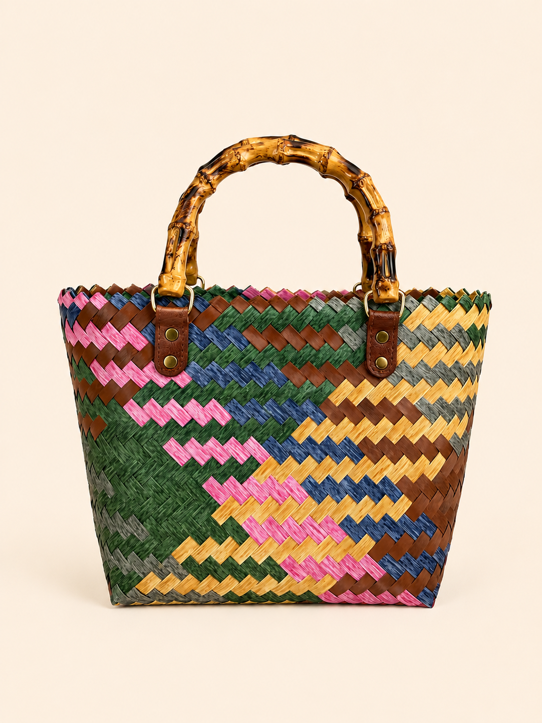Woven Bamboo Tote