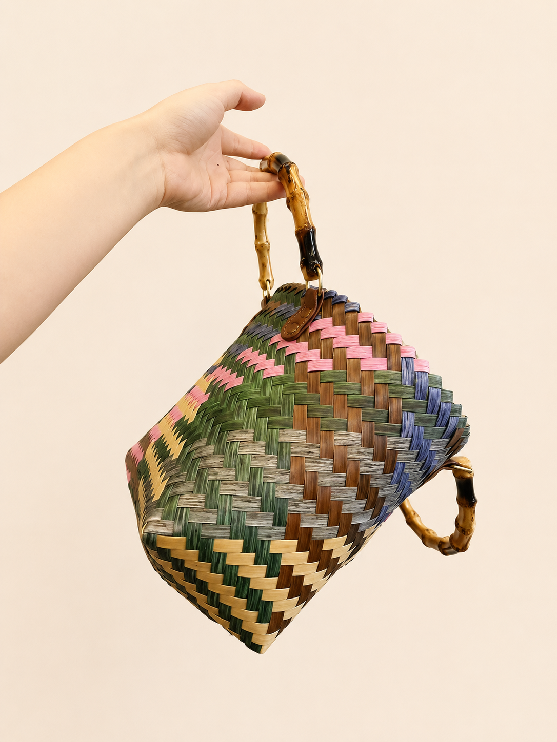 Woven Bamboo Tote